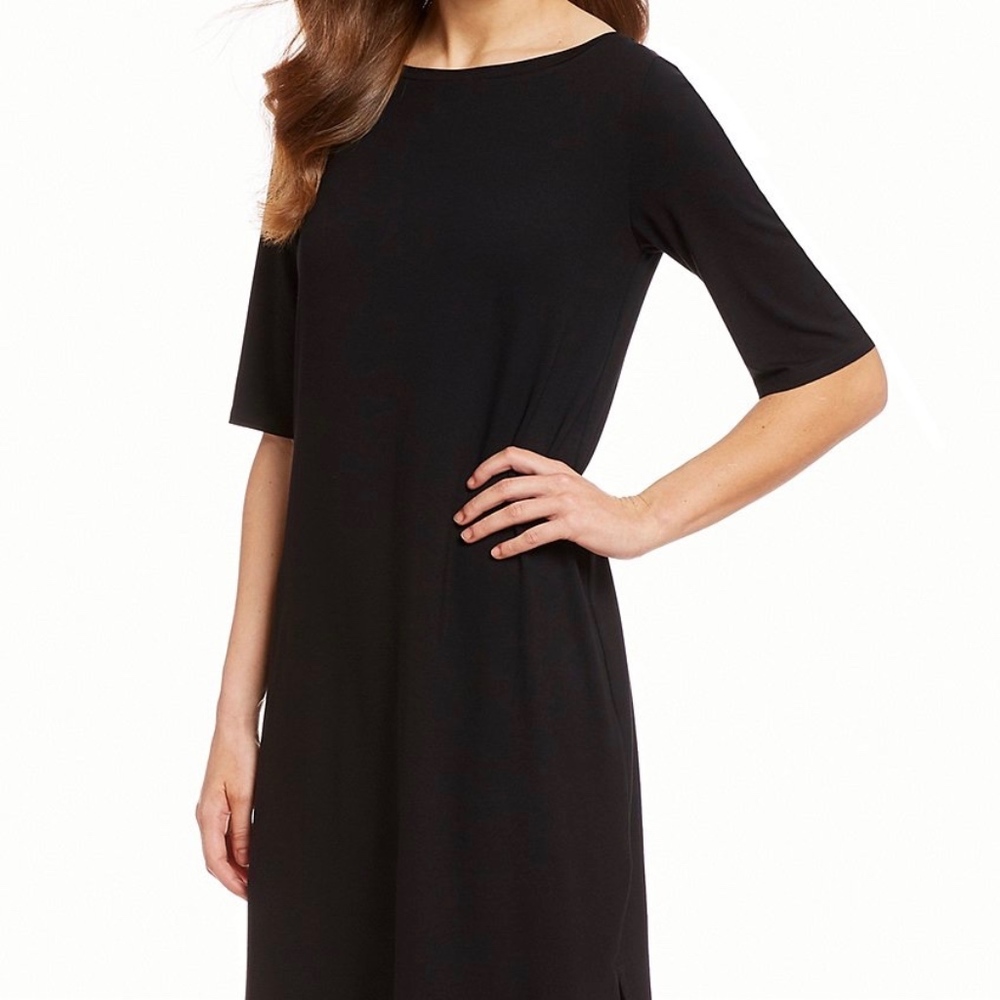 Eileen Fisher Jersey Shift Dress - Black